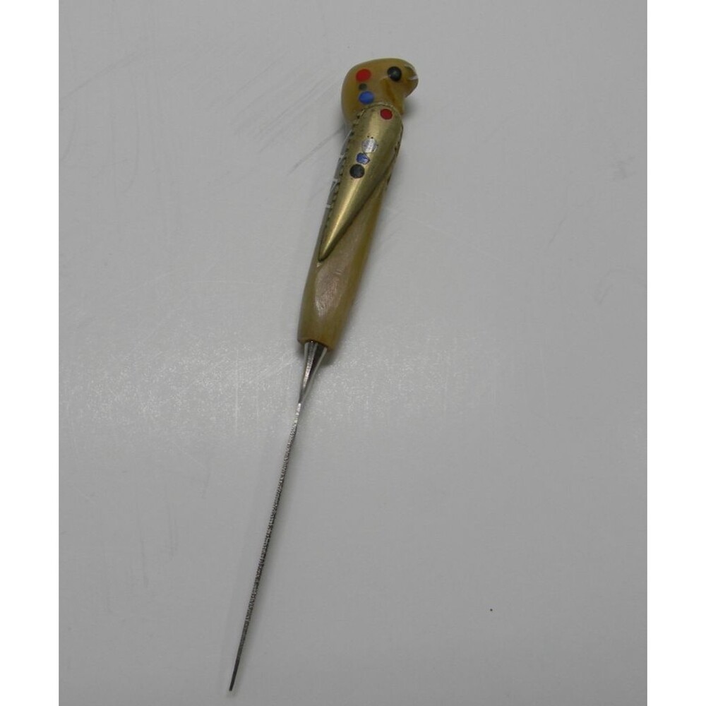 Vintage Bird Silver Horned Phoenix Fingernail File